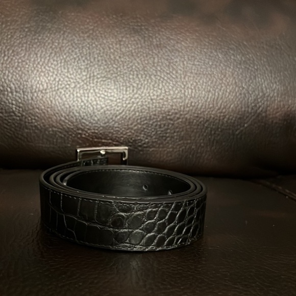 AMIRI UNISEX CROCO PRINTED LEATHER BELT - Picture 8 of 9